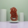 Red bead bracelet, natural crystal necklace, fashionable accessory, gift for girls details Picture